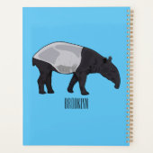 Tapir-Cartoon-Abbildung Planer (Rückseite)