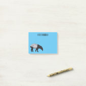 Tapir-Cartoon-Abbildung Post-it Klebezettel (Auf Schreibtisch)