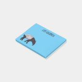 Tapir-Cartoon-Abbildung Post-it Klebezettel (angewinkelt)