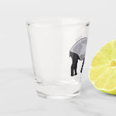 Tapir-Cartoon-Abbildung Schnapsglas (Links)