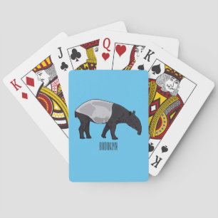 Tapir-Cartoon-Abbildung Spielkarten