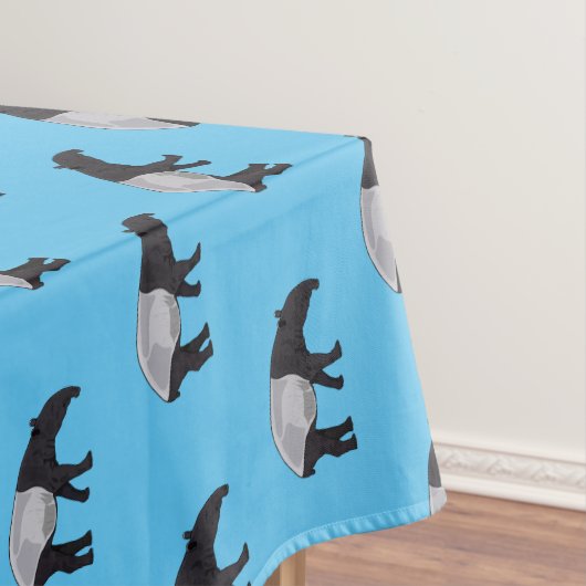 Tapir-Cartoon-Abbildung Tischdecke (Beispiel)