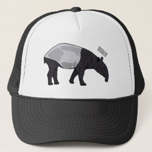 Tapir-Cartoon-Abbildung Truckerkappe
