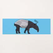 Tapir-Cartoon-Abbildung Yogamatte (Rückseite (Horizontal))