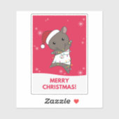 Tapir Christmas Tapire Winter Animals Sticker (Blatt)