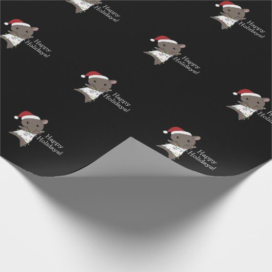 Tapir Christmas Tapire Winter Geschenkpapier (Ecke)