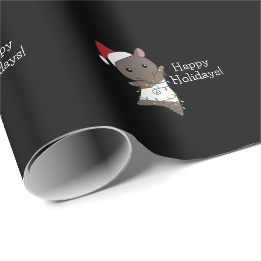 Tapir Christmas Tapire Winter Geschenkpapier (Rolleneckpunkt)