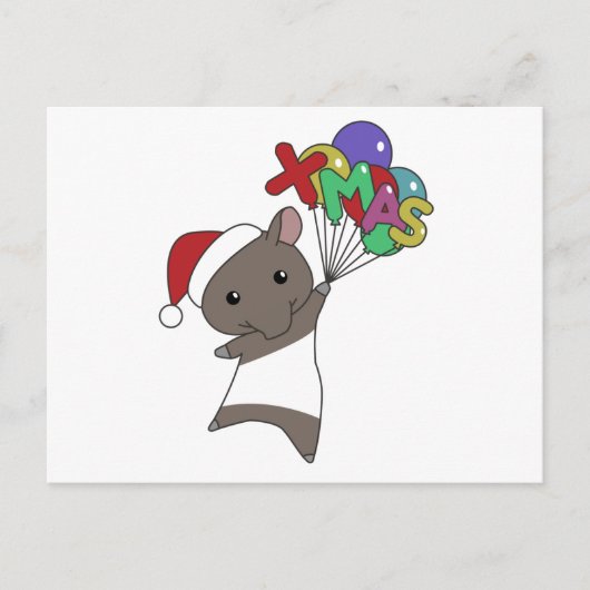 Tapir Christmas Tapirs Winter Animals Postkarte (Vorderseite)