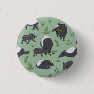 Tapir Family Dinner in Green Button