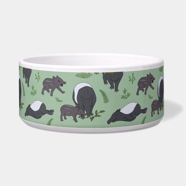 Tapir Family Dinner in Green Napf (Vorderseite)