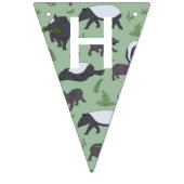 Tapir Family Dinner in Green Wimpelkette (Zweite Fahne)