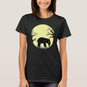 Tapir in Mondlicht Wildlife undd Toed Ungulate Ani T-Shirt