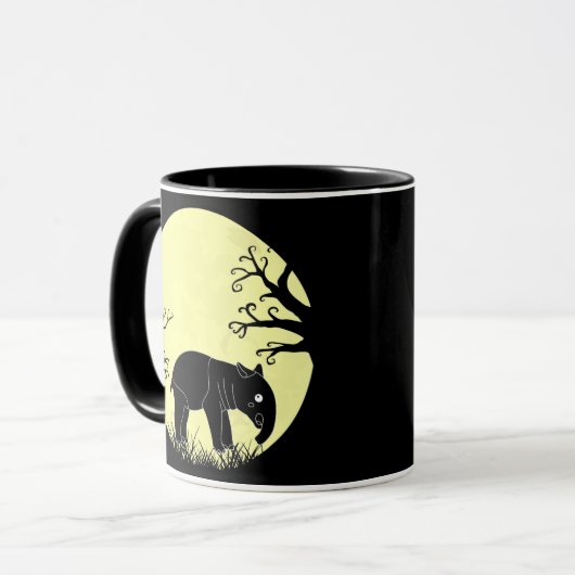 Tapir In Moonlight Wildlife Odd toed Ungulate Tasse (Vorderseite Links)