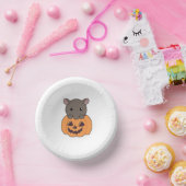 Tapir in Pumpkin Niedlich Tapire Happy Halloween Pappteller (Party)