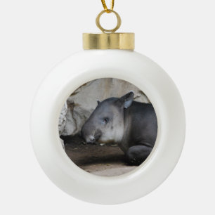 Tapir Keramik Kugel-Ornament