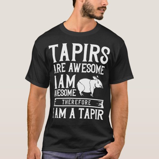 Tapir Pferd Geschenk Malayan Baby Tapirus T-Shirt (Vorderseite)