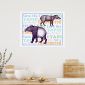 Tapir Poster gerettet - amerikanische und asiatisc (Küche)