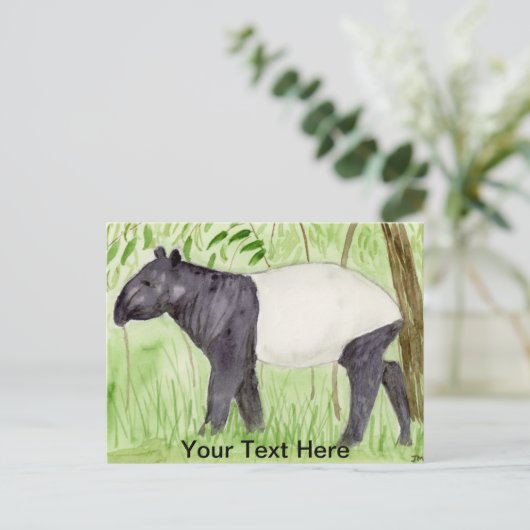 Tapir Postkarte (Stehend Vorderseite)