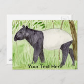 Tapir Postkarte (Vorne/Hinten)