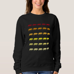 Tapir Retro-Tiermuster Sweatshirt