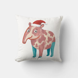Tapir-Santa-Hut-Wurfkissen Kissen