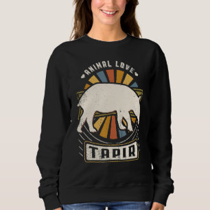 Tapir Vintage Klassisch Retro Tier Sweatshirt