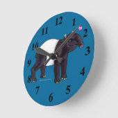 Tapir Will die Wall-Uhr Runde Wanduhr (Winkel)
