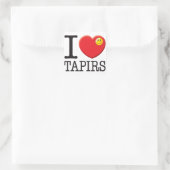 Tapirs-Liebe Quadratischer Aufkleber (Tasche)