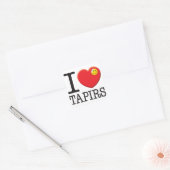 Tapirs-Liebe Quadratischer Aufkleber (Umschlag)