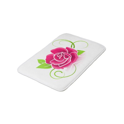 Tapis de bain motif Rose Badematte (Schrägansicht)