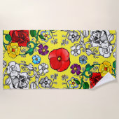 Tapis de fleurs au coquelicot strandtuch (Vorderseite)