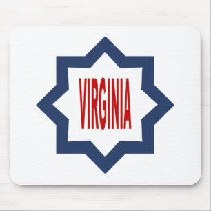 Tapis de souris blanc Etoile 8 VIRGINIA Mousepad