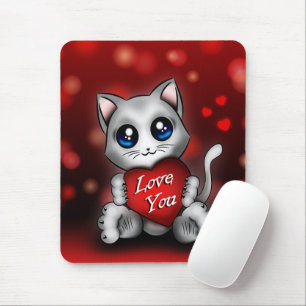 Tapis De Souris Le chaton t'aime Mousepad
