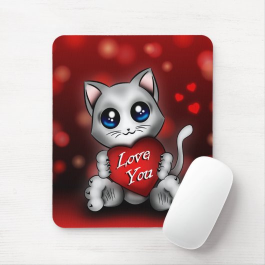 Tapis De Souris Le chaton t'aime Mousepad (Mit Mouse)
