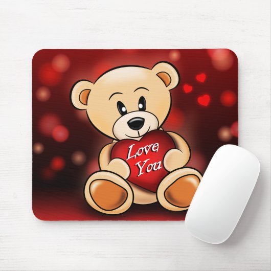 Tapis De Souris L'ourson t'aime Mousepad (Mit Mouse)