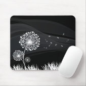 Tapis De Souris Pissenlit noir et blanc Mousepad (Mit Mouse)