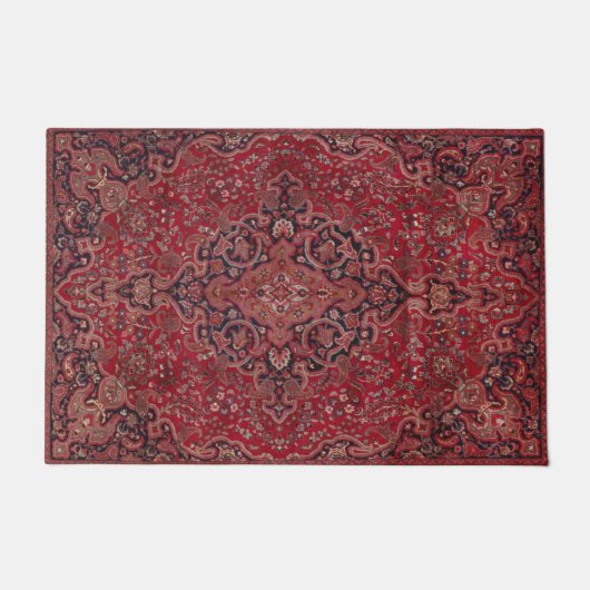 Tapis De Souris roter antiker Teppich Fußmatte (Vorderseite)