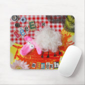 Tapis de souris Sweet white sheep Mousepad (Mit Mouse)