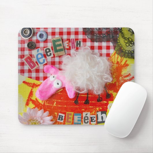 Tapis de souris Sweet white sheep Mousepad (Mit Mouse)