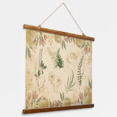 Tapisserie aus Botanischem und Blumenholz Wandteppich Mit Holzrahmen (Gewinkelt)