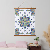 Tapisserie aus Holz mit Deckenwänden und Medallion Wandteppich Mit Holzrahmen (Schlafzimmer)