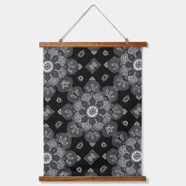 Tapisserie aus Holz mit Deckenwänden und Medallion Wandteppich Mit Holzrahmen