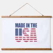 Tapisserie aus Holz mit Topped Wall aus den USA Wandteppich Mit Holzrahmen (Vorne)