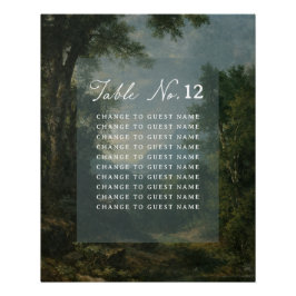 Tapisserie Blaue Toile Hochzeitstisch Sitzordnung Poster