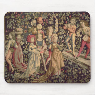 Tapisserie, die Tänzer und Musiker darstellt Mousepad
