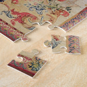 Tapisserie in der frühen Rokokoart mit strapwork Puzzle (Seite)