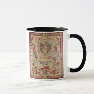 Tapisserie in der frühen Rokokoart mit strapwork Tasse