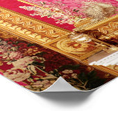 Tapisserie mit Bild von Cupid und Psyche Poster (Ecke)