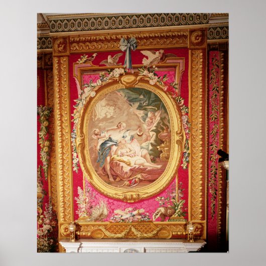 Tapisserie mit Bild von Cupid und Psyche Poster (Vorne)