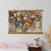 Tapisserie mit Tarot Wandteppich Mit Holzrahmen (Schlafzimmer)